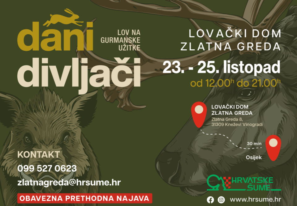 Dani Divljači u Lovačkom domu Zlatna Greda (Baranja)