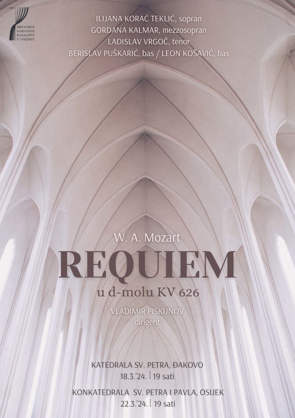 Uskrs uz HNK: Mozartov Requiem u Osječkoj katedrali