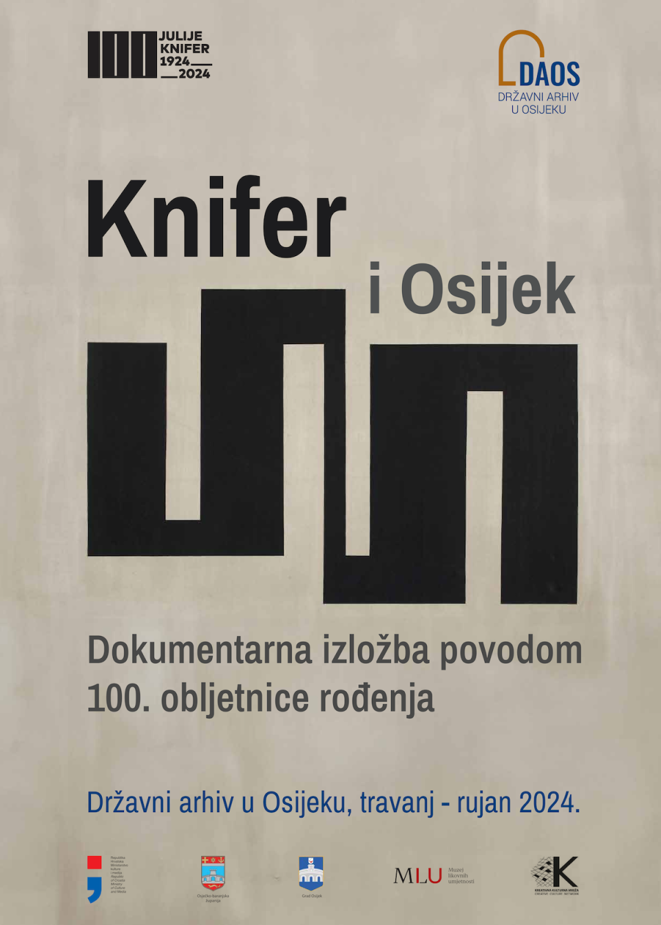 Knifer i Osijek, izložba